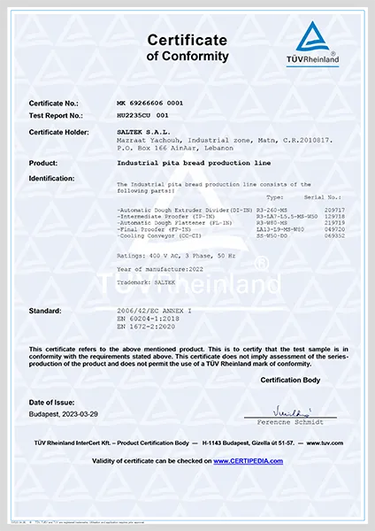 Industrial CE Certificate 2022