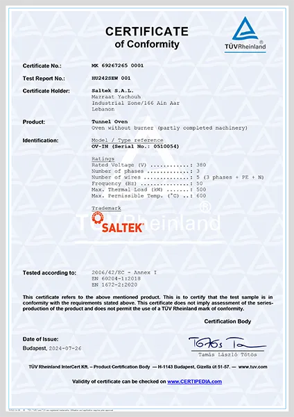 MK 69267265 0001 extsigned Oven certificate